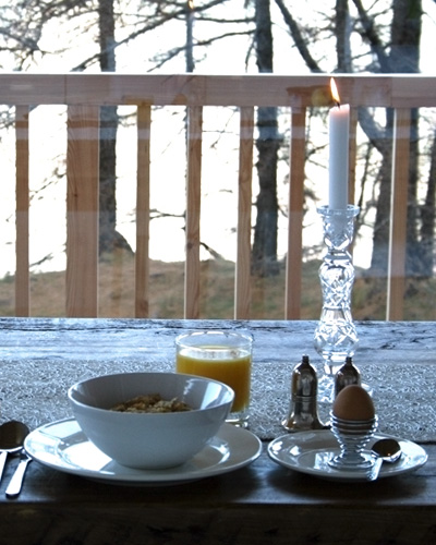 Breakfast at Chalet Chambord ski retreat in Nendaz, Switzerland